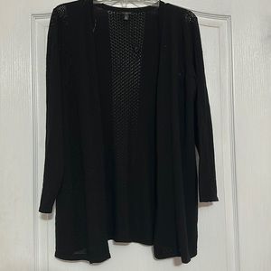 Talbots Petites Medium Black Sheer Cardigan